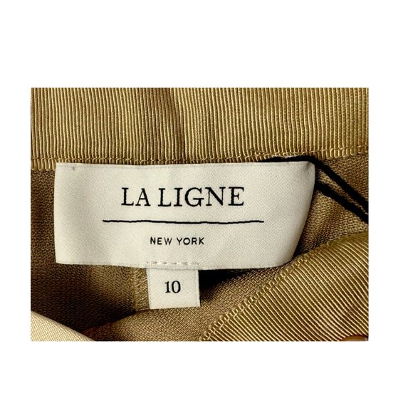 La Ligne Women's Size 10 Lizzie Side Viscose Linen Silk Pant Khaki NWT - Picture 5 of 9